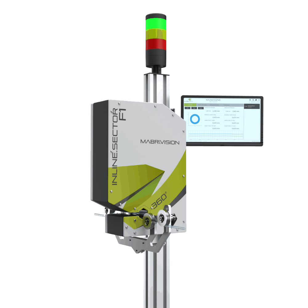 Inline measurement technology for silicone hoses, 360° inline, INLINE.SECTOR F1, hose test, inline, test, powerful