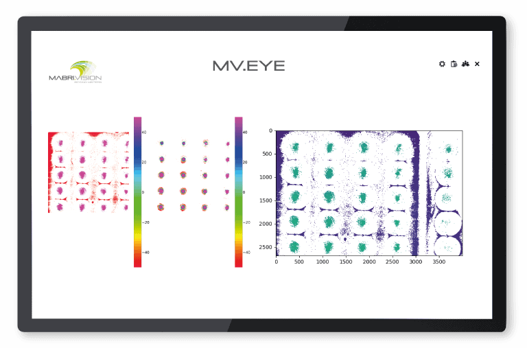 Darstellung der MV.EYE Mikrolinsen Software.