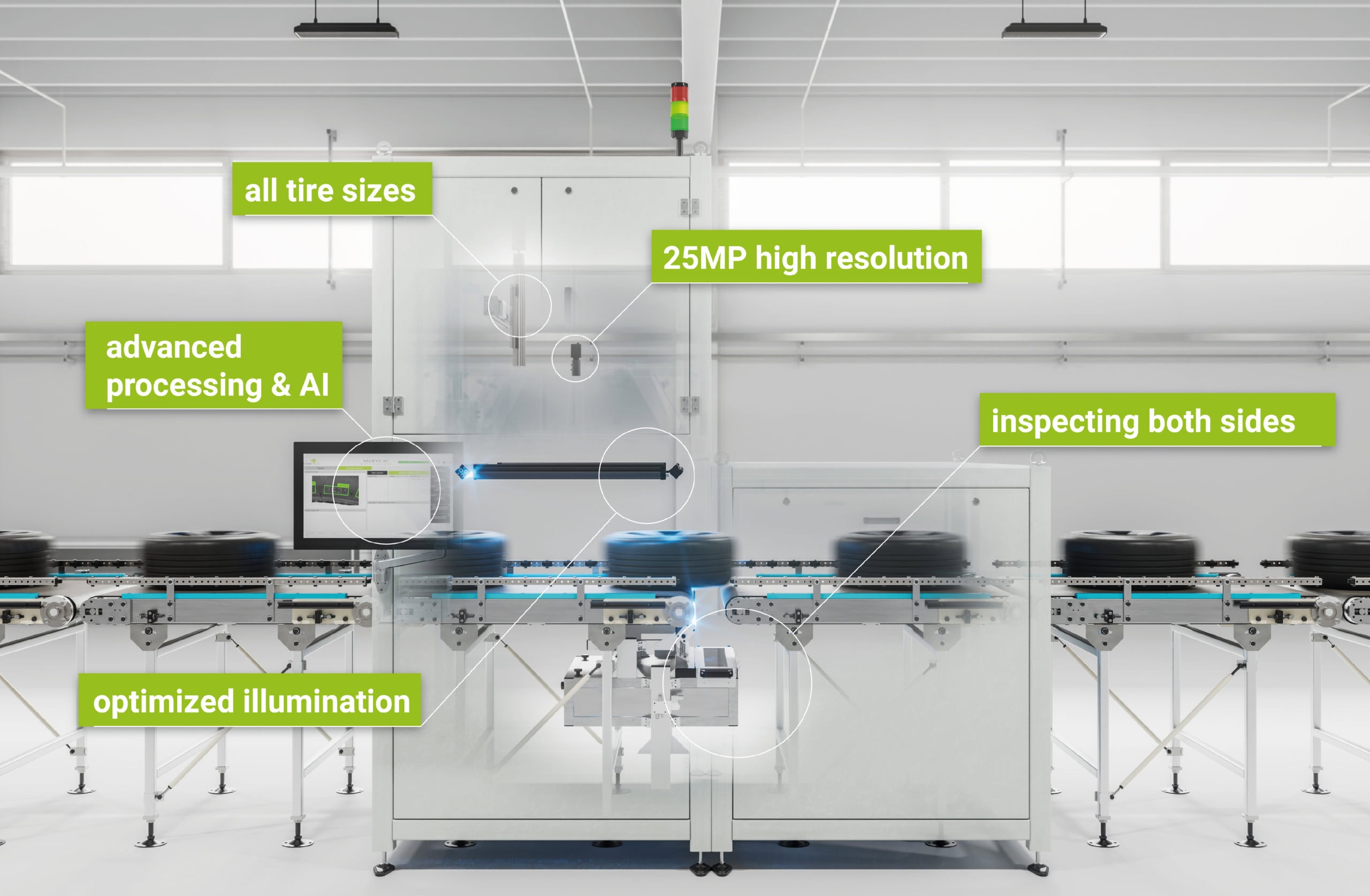 Find out more about the article High-resolution imaging with the VISION.SPECTOR TIRE testing systems